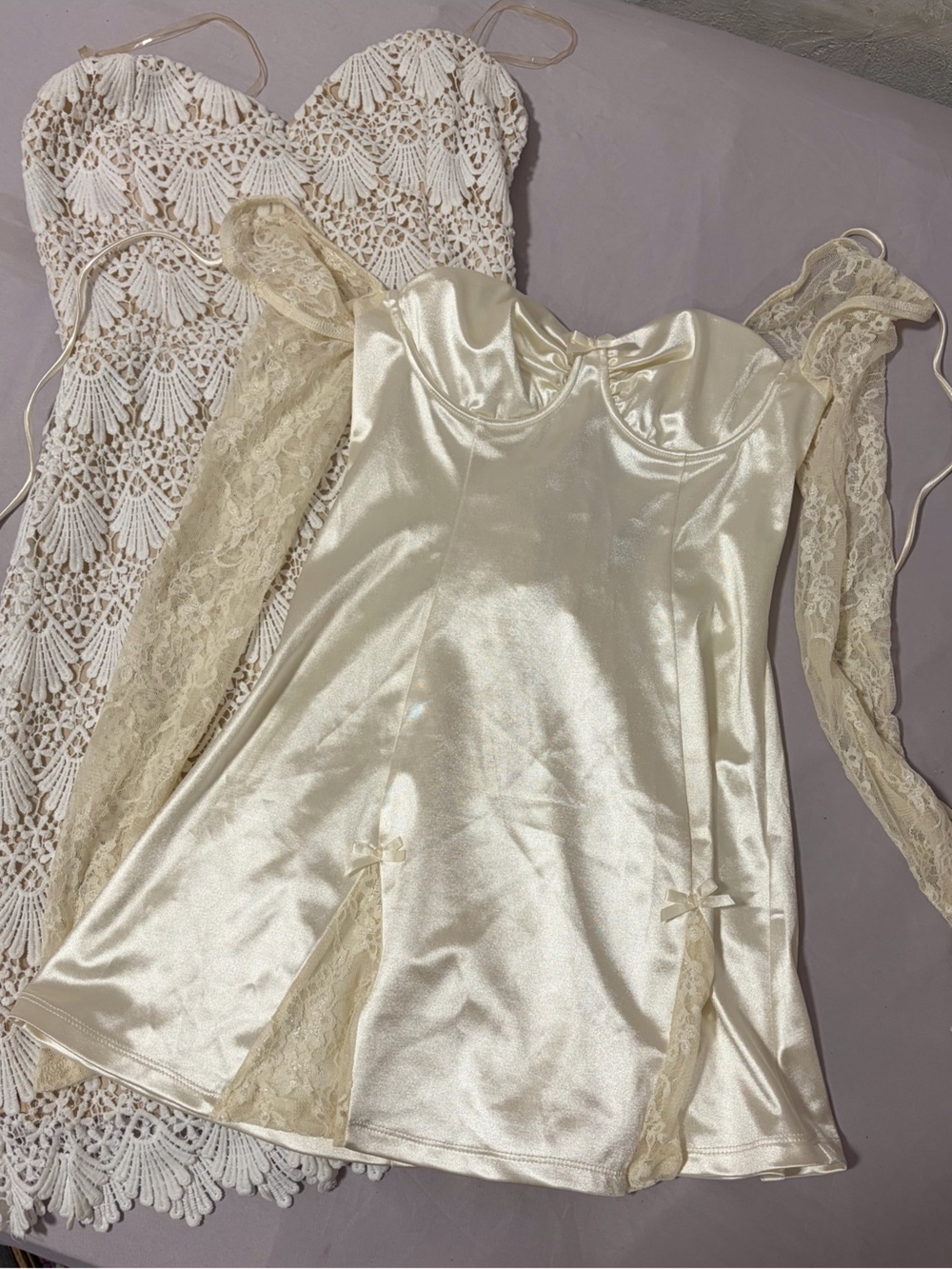 2 Different White Dresses